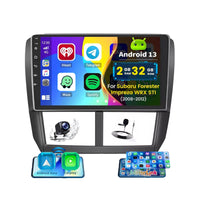 9'' In-Dash Unit Android 13 Car Stereo Suitable For Forester 08-12 Impreza 07-13