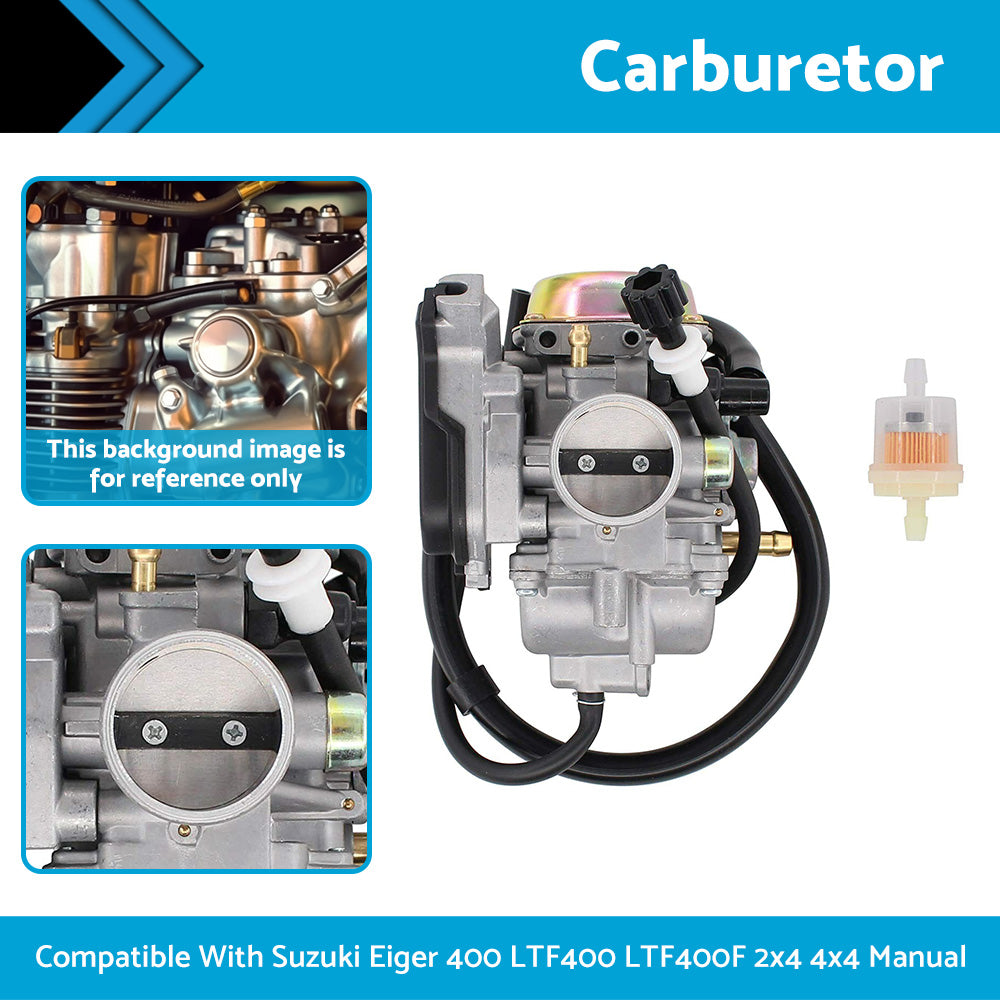 {{ Carburetor Suitable For Suzuki Eiger 400 LTF400 LTF400F 2x4 4x4 Manual 02-07 }} - Buy Car Parts Online at {{ Kaka Auto Parts }}.
