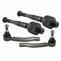 Inner Outer Tie Rod End Set 4 Pieces Suitable for Nissan Pathfinder R51 Navara - BD1