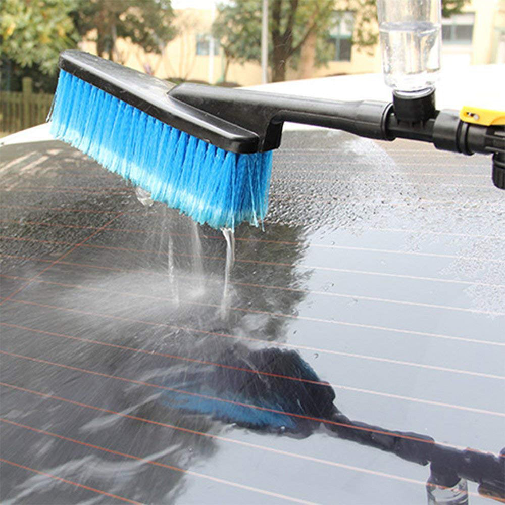 Car Cleaning Wash Brush Tool Long Handle Flow Switch Foam Bottle Professional