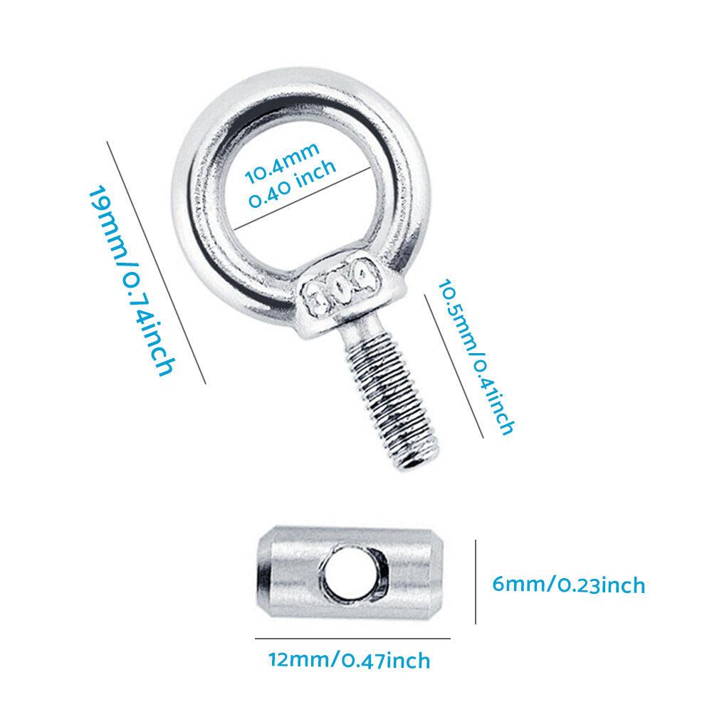 Awning Rail Stoppers Rail Track Screws 2 / 4 / 8PCS Suitable For Boat Caravan Stainless Steel