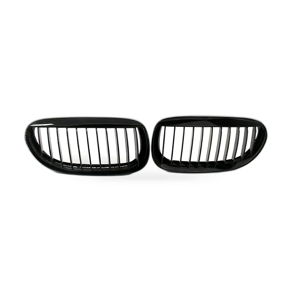 Gloss Black M-Style Front Grille Suitable for BMW 6 Series E63 2003-2010 - ZT2