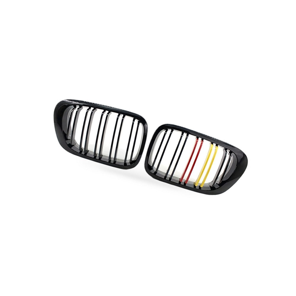 Gloss Black Dual Line Red Yellow Grille Suitable for BMW 3 E46 M3 Coupe 98-02 - BD1