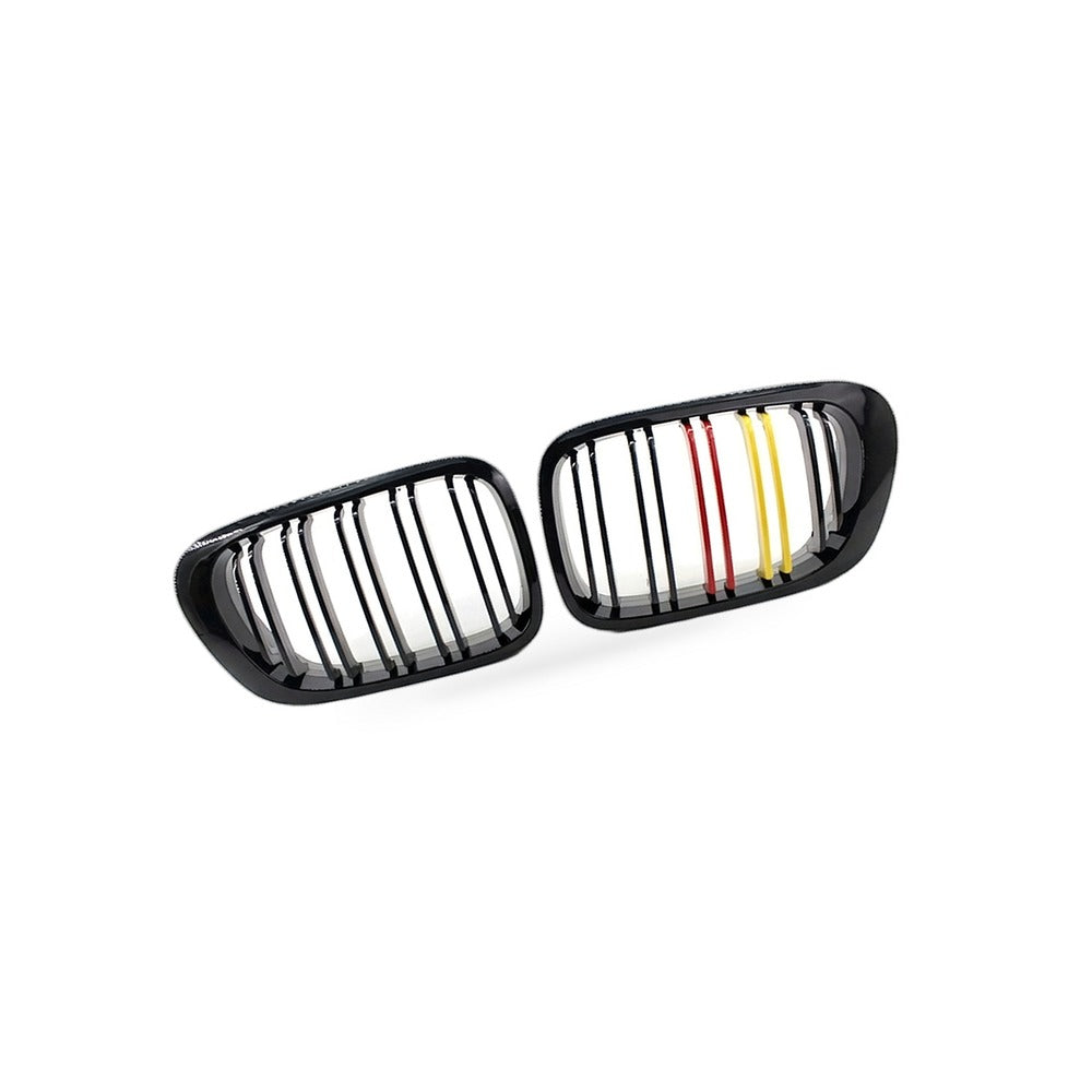 Gloss Black Dual Line Red Yellow Grille Suitable for BMW 3 E46 M3 Coupe 98-02 - BD2