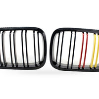 Gloss Black Dual Line Red Yellow Grille Suitable for BMW 3 E46 M3 Coupe 98-02 - XQ1