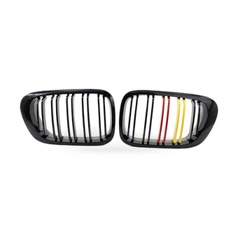 compare product Gloss Black Dual Line Red Yellow Grille Suitable for BMW 3 E46 M3 Coupe 98-02