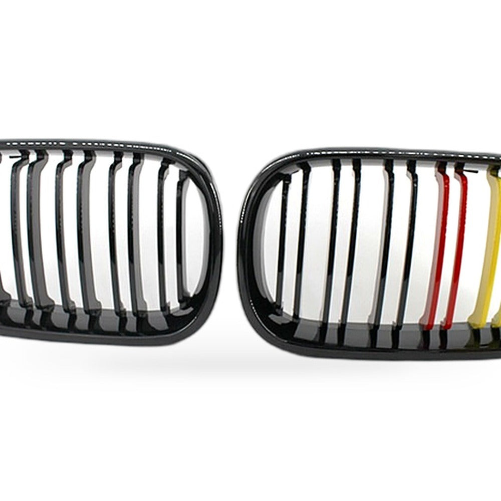 Gloss Black Red Yellow Grille Suitable for BMW 3 Series E46 Sedan 2002-2005 - XQ1
