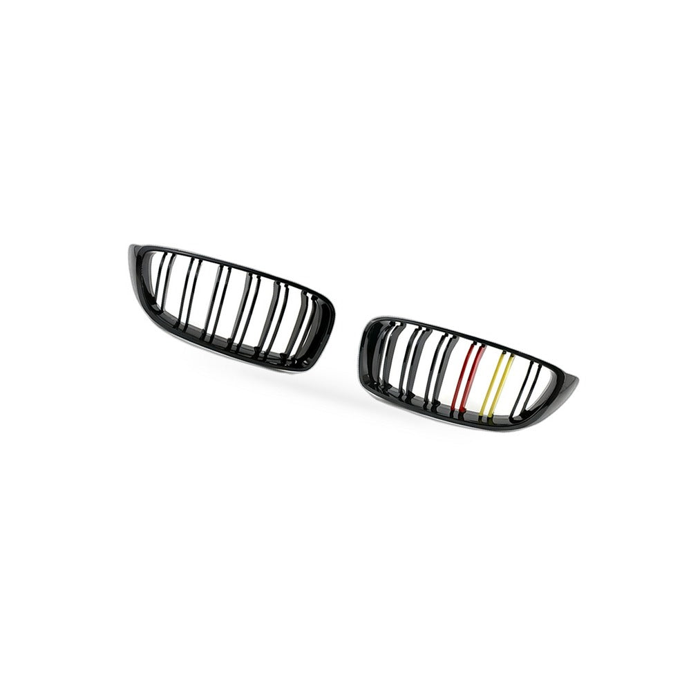 Gloss Black 2-Line Tri Grille Suitable for BMW 4 Series F32 F33 F36 M4 14-16 - BD1