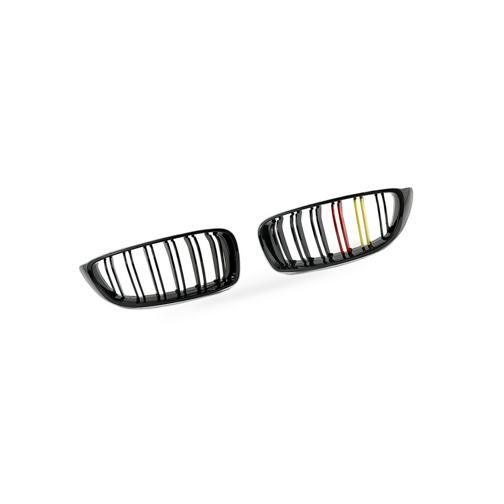Gloss Black 2-Line Tri Grille Suitable for BMW 4 Series F32 F33 F36 M4 14-16 - BD2