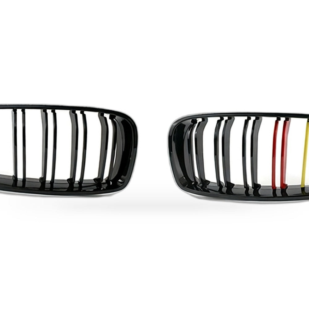 Gloss Black 2-Line Tri Grille Suitable for BMW 4 Series F32 F33 F36 M4 14-16 - XQ1