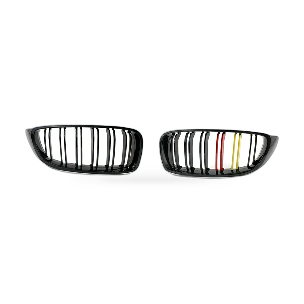 Gloss Black 2-Line Tri Grille Suitable for BMW 4 Series F32 F33 F36 M4 14-16 - ZT2