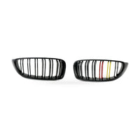 Gloss Black 2-Line Tri Grille Suitable for BMW 4 Series F32 F33 F36 M4 14-16 - ZT2