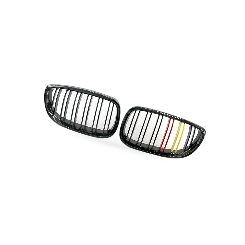 Red Yellow Dual Line Gloss Black Grille Suitable for BMW E92 E93 2006-2009 - BD1