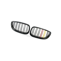 Red Yellow Dual Line Gloss Black Grille Suitable for BMW E92 E93 2006-2009 - BD1