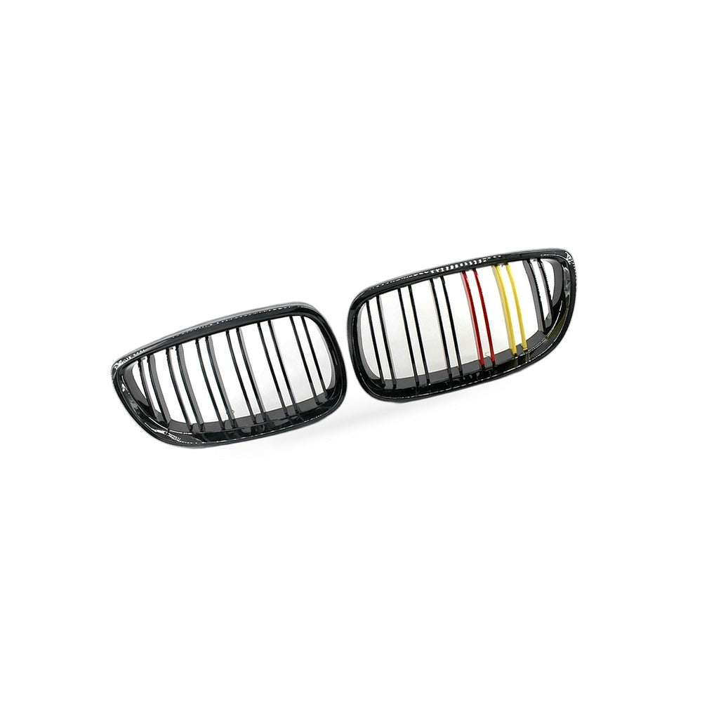 Red Yellow Dual Line Gloss Black Grille Suitable for BMW E92 E93 2006-2009 - BD2