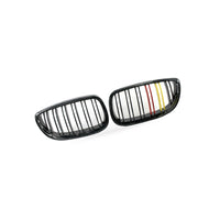 Red Yellow Dual Line Gloss Black Grille Suitable for BMW E92 E93 2006-2009 - BD2