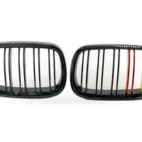 Red Yellow Dual Line Gloss Black Grille Suitable for BMW E92 E93 2006-2009 - XQ1