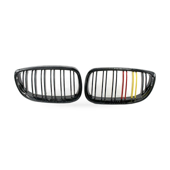 compare product Red Yellow Dual Line Gloss Black Grille Suitable for BMW E92 E93 2006-2009
