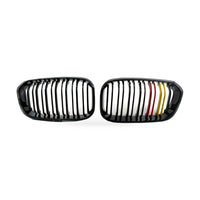 Gloss Black Dual Line Red Yellow Grille Suitable for BMW 1 F20 F21 LCI 15-17 - ZT2