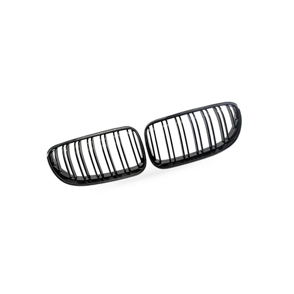 Gloss Black Dual Line Grille Suitable for BMW 3 Series Coupe E92 E93 2010-2014 - BD2