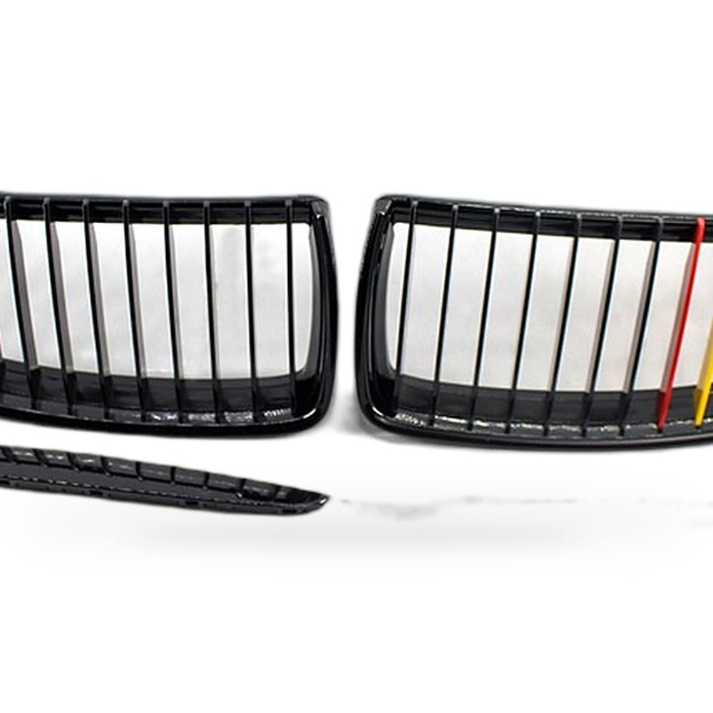 Gloss Black Red Yellow Front Grille Suitable for BMW 3 Series E90 E91 2006-2008 - XQ1