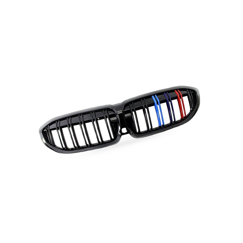 Dual Line Gloss Black Tri-Color Stripe Grille Suitable for BMW 3 Series G20 G28 - BD2