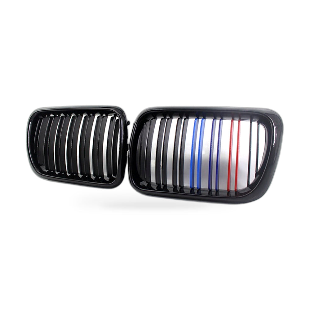Black Tri-Color M-Style Front Grille for BMW 3 Series E36 1997-1999 - ZT2