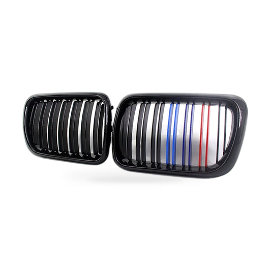 Black Tri-Color M-Style Front Grille for BMW 3 Series E36 1997-1999 - ZT2
