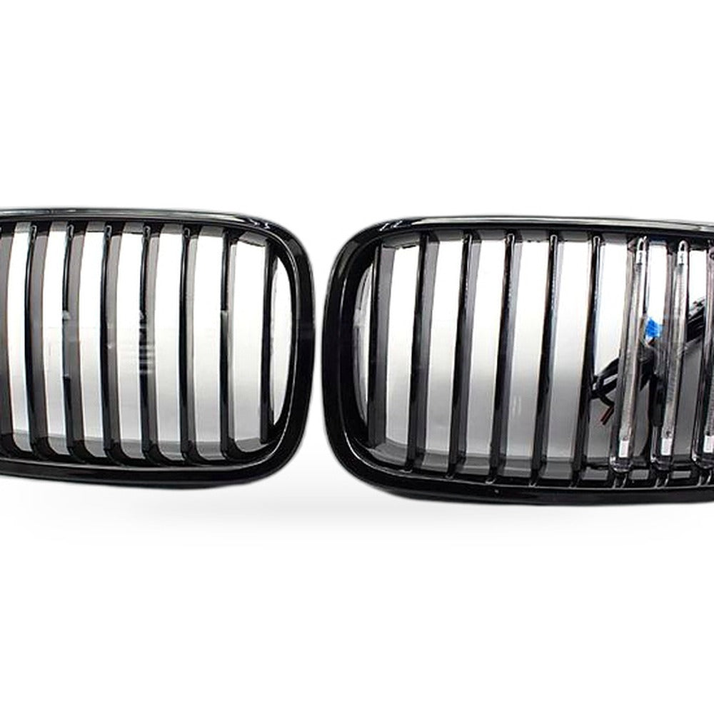 LED M Style Grille Gloss Black Suitable for BMW 5 Series F10 F18 2011-2016 - XQ1