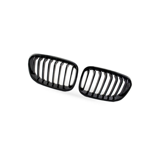 8-Column Gloss Black Front Grille Suitable for BMW 1 Series F20 F21 2011-2014