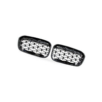 BMW 1 Series F20 F21 15-17 Meteor Gloss Black Plated Grille [Meteor Gloss Black] - BD1