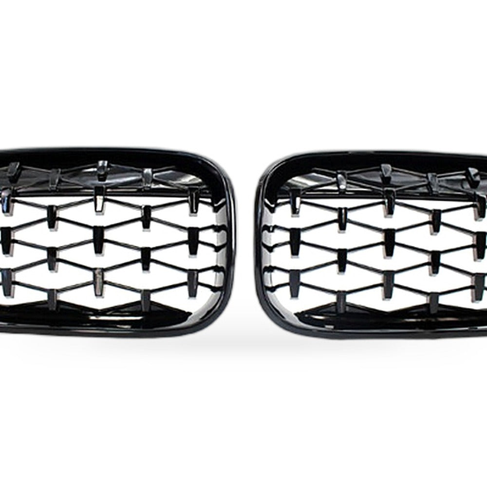 BMW 1 Series F20 F21 15-17 Meteor Gloss Black Plated Grille [Meteor Gloss Black] - XQ1