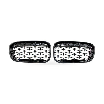 compare product BMW 1 Series F20 F21 15-17 Meteor Gloss Black Plated Grille [Meteor Gloss Black]