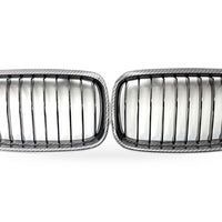 BMW 3 Series E90 E91 09-12 Carbon Texture Gloss Black Front Bumper Grille - XQ1