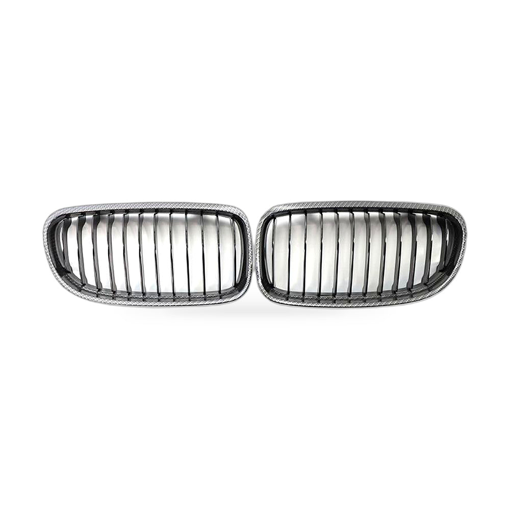 BMW 3 Series E90 E91 09-12 Carbon Texture Gloss Black Front Bumper Grille - ZT2