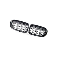BMW X3 X4 F25 F26 14-16 Meteor Diamond Grille Mesh [Meteor Gloss Black] - BD1