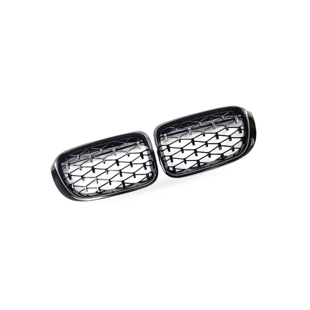 BMW X3 X4 F25 F26 14-16 Meteor Diamond Grille Mesh [Meteor Gloss Black] - BD2