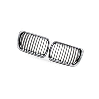 For BMW 3 Series E36 97-99 Modified Semi Chrome Gloss Black Grille Front Face - BD1