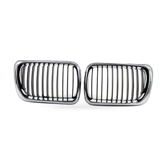 compare product For BMW 3 Series E36 97-99 Modified Semi Chrome Gloss Black Grille Front Face