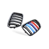 Double Line Glossy Black Tri-Color Grille Suitable for BMW X1 E84 2010-2014 - BD3