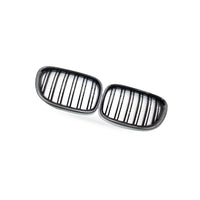 Carbon Pattern Glossy Black Double Line Front Grille Suitable for BMW 7 Series - BD1