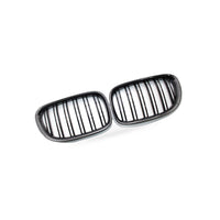 Carbon Pattern Glossy Black Double Line Front Grille Suitable for BMW 7 Series - BD2