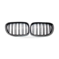 Carbon Pattern Glossy Black Double Line Front Grille Suitable for BMW 7 Series - ZT2