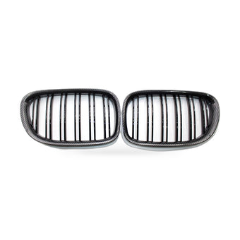 compare product Carbon Pattern Glossy Black Double Line Front Grille Suitable for BMW 7 Series