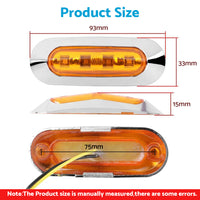 10x LED Clearance Side Marker Lights Suitable For Truck Trailer Lorry Amber