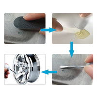Silver Alloy Wheel Rim Scratch Repair Kit Tool Set Suitable For Car Kerb Damage