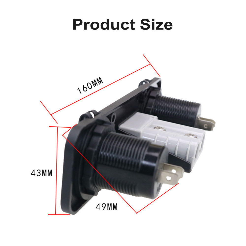 {{ 50 Amp Anderson Plug USB 3. 0 Cigarette Socket Flush Mount Recessed Plate REDARC }} - Buy Car Parts Online at {{ Kaka Auto Parts }}.