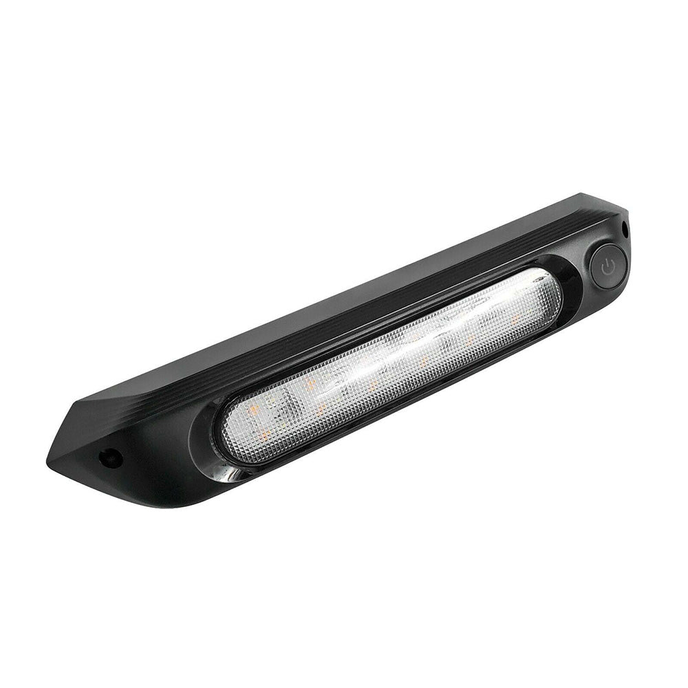 287mm Black Dual LED Bug Light 12V Awning Light with On/Off Switch Amber & White Lights