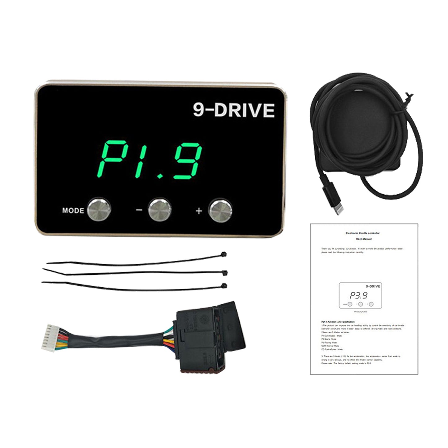Black EVC Throttle Controller Kit Suitable For Jeep Grand Cherokee WK2 2011-2021