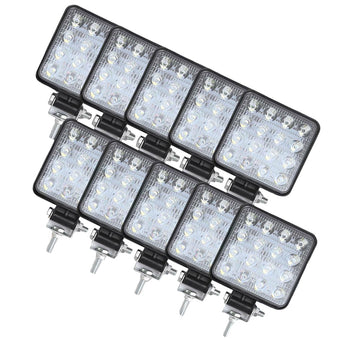 compare product 10x 4inch Flood LED Work Lights 80W 12V Square IP68 Suitable For Vehicle/Boat